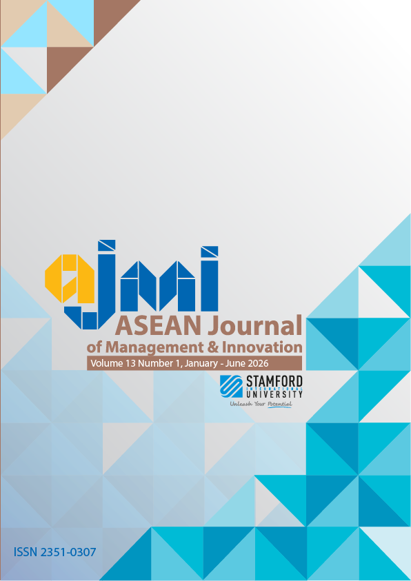					View Vol. 13 No. 1 (2026): ASEAN Journal of Management & Innovation 
				
